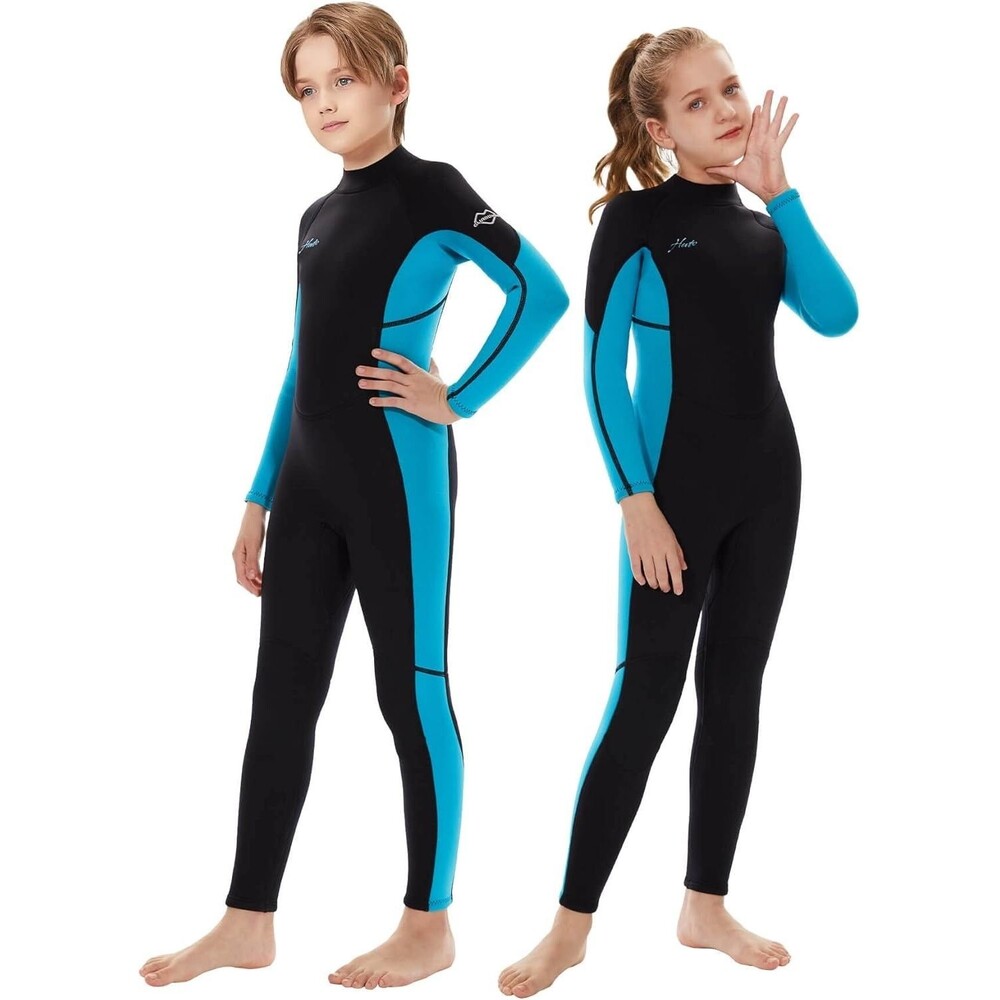 Hevto Kids Wetsuits 3.2 MM Full Body Diving Snorkeling Surfing Swimming Size 4